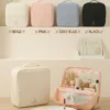 A001-2 Wholesale Premium Taslon Travel Cosmetic Bag | Large Capacity Square Makeup Organizer with Brush Slots (OEM/ODM)