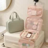 A002-1 Wholesale Foldable Travel Toiletry Bag | Premium Taslon Multi-Compartment Cosmetic Organizer (OEM/ODM)