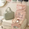 A002-3 Wholesale Foldable Travel Toiletry Bag | Premium Taslon Multi-Compartment Cosmetic Organizer (OEM/ODM)