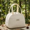 A005-3 Wholesale Premium Corduroy Insulated Lunch Bag | Thermal Dome-Shaped Food Tote (OEM/ODM)