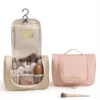 A006-2 Wholesale Premium Skin-Feel Hanging Toiletry Bag | Vertical Travel Cosmetic Organizer with Built-In Hook (OEM/ODM)