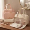 Wholesale Portable Toiletry Bag | Premium Skin-Feel Travel Cosmetic Organizer with Brush Storage (OEM/ODM)