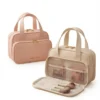 Wholesale Portable Toiletry Bag | Premium Skin-Feel Travel Cosmetic Organizer with Brush Storage (OEM/ODM)