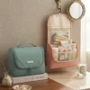 A010-1 Wholesale High-Capacity Hanging Toiletry Bag | Water-Resistant Polyester Travel Cosmetic Organizer with Built-In Hook (OEM/ODM)