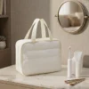 Wholesale Extra-Large Hanging Taslon Toiletry Bag | 4-Tier Foldable Travel Cosmetic Organizer with Heavy-Duty Swivel Hook (OEM/ODM)