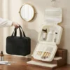 Wholesale Extra-Large Hanging Taslon Toiletry Bag | 4-Tier Foldable Travel Cosmetic Organizer with Heavy-Duty Swivel Hook (OEM/ODM)