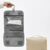 Wholesale Sustainable RPET Hanging Toiletry Bag | Bulk Eco-Friendly Travel Cosmetic Organizer with Built-In Swivel Hook (OEM/ODM)