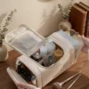 Wholesale Sustainable RPET Travel Toiletry Bag | Bulk Eco-Friendly Multi-Compartment Cosmetic Organizer with Dual Side-Access Wings (OEM/ODM)