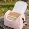 B006-2 Wholesale Quilted Insulated Lunch Bag with Shoulder Strap | Bulk Eco-Friendly Polyester Picnic Cooler with Leakproof PEVA Lining (OEM/ODM)