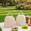 Wholesale Vertical Quilted Insulated Lunch Bag | Bulk Eco-Friendly Polyester Picnic Cooler with Leakproof PEVA Lining (OEM/ODM)
