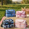 Wholesale Kids Double Decker Insulated Lunch Bag | Bulk Double Layer Children Picnic Cooler with Adjustable Shoulder Strap & Utensil Pocket (OEM/ODM)