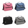 Wholesale Compact Polyester Insulated Lunch Bag | Bulk Commuter Thermal Cooler Tote with U-Zip Top Opening & Horizontal Front Zipper Pocket (OEM/ODM)