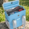 Wholesale Pastel Oxford Insulated Lunch Bag | Bulk Cute Commuter Thermal Cooler Tote with Metallic Silver Side Pockets & Fold-Over Top Zipper for Women & School (OEM/ODM)