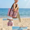 C001-1 Wholesale Large Capacity Space Mesh Beach Bag | Multi-Functional Gym Tote & Swimwear Storage Organizer (OEM/ODM)