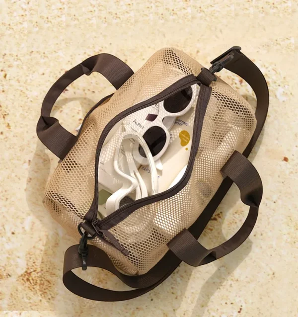 C001-3 Wholesale Large Capacity Space Mesh Beach Bag | Multi-Functional Gym Tote & Swimwear Storage Organizer (OEM/ODM)