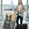 C002-1 Wholesale 25L Packable Foldable Travel Duffel Bag | Lightweight Polyester Luggage Tote with Trolley Sleeve (OEM/ODM)