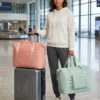 C003-1 Wholesale 30L Heavy-Duty Foldable Travel Duffel Bag | Premium Polyester Luggage Tote with Trolley Sleeve & Front Storage Pocket (OEM/ODM)