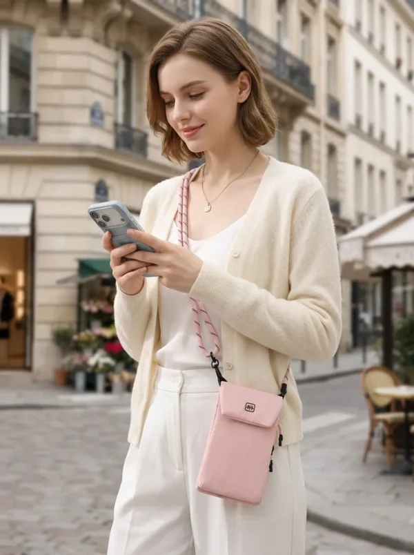 Custom Wholesale Multi-Pocket Nylon Crossbody Phone Bag & Travel Neck Passport Pouch(OEM / ODM)