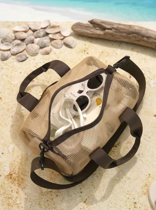 Custom Wholesale Lightweight Breathable Polyester Mesh Gym Duffel Bag (OEM / ODM)