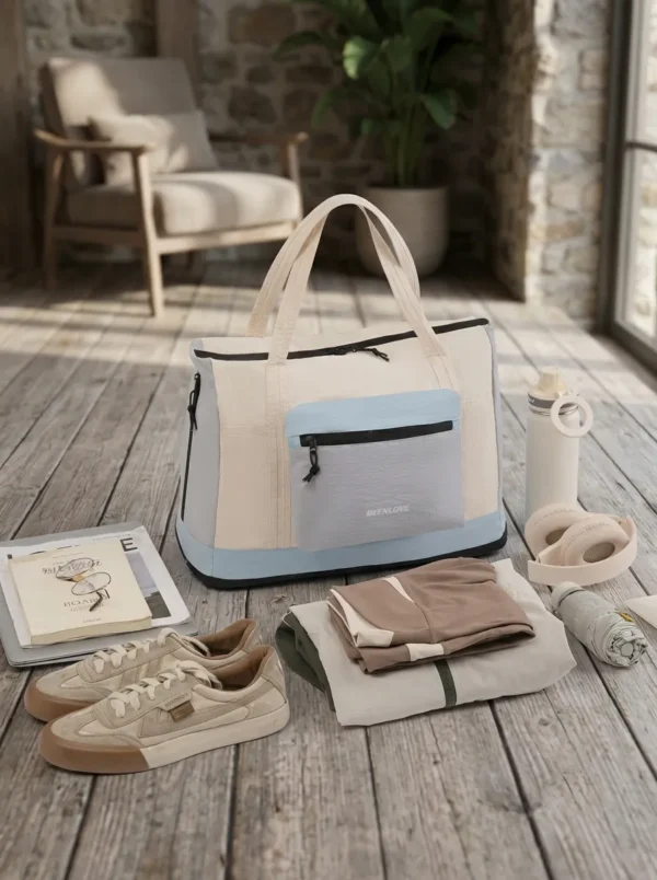 C013-2 Custom Wholesale Foldable Large Capacity Polyester Travel Tote Bag (OEM / ODM)