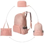 C021-3 Custom Wholesale 2-in-1 Foldable Convertible Polyester Backpack Tote Bag (OEM / ODM)