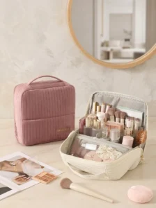 custom velvet cosmetic bag