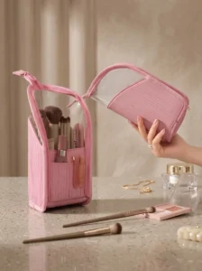 Custom Standing Makeup Brush Bag Wholesale Vertical Cosmetic Bag Manufacturer