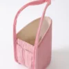 A025-3 Wholesale Custom Standing Makeup Brush Bag | Vertical Polyester Cosmetic Pouch & Travel Organizer with Clear Window (OEM / ODM)