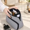 A027-2 Wholesale Custom PU Leather Men's Toiletry Bag | Waterproof Travel Shaving Kit & Cosmetic Organizer Pouch with Dual Compartments (OEM / ODM)