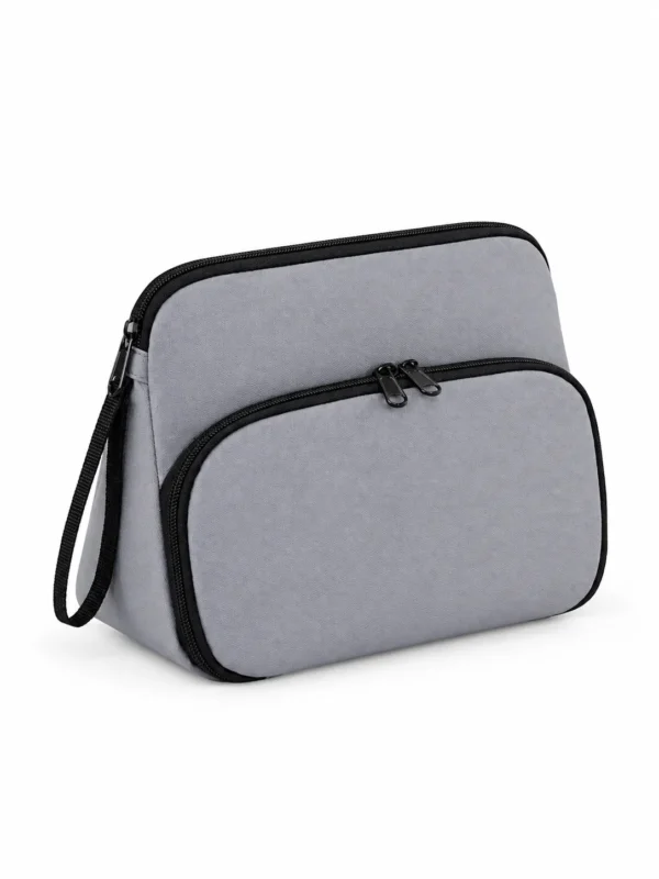 A027-3 Wholesale Custom PU Leather Men's Toiletry Bag | Waterproof Travel Shaving Kit & Cosmetic Organizer Pouch with Dual Compartments (OEM / ODM)