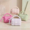 C022-1 Wholesale Custom Puffy Cosmetic Bag | Quilted Nylon Makeup Bag & Travel Toiletry Storage Pouch with Padded Handle (OEM / ODM)