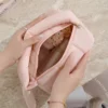 C022-2 Wholesale Custom Puffy Cosmetic Bag | Quilted Nylon Makeup Bag & Travel Toiletry Storage Pouch with Padded Handle (OEM / ODM)