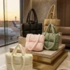 C023-1 Wholesale Custom Lightweight Nylon Puffer Tote Bag | Quilted Shoulder Bag & Shopping Tote (OEM / ODM)