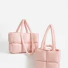 C023-2 Wholesale Custom Lightweight Nylon Puffer Tote Bag | Quilted Shoulder Bag & Shopping Tote (OEM / ODM)
