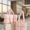 C023-4 Wholesale Custom Lightweight Nylon Puffer Tote Bag | Quilted Shoulder Bag & Shopping Tote (OEM / ODM)