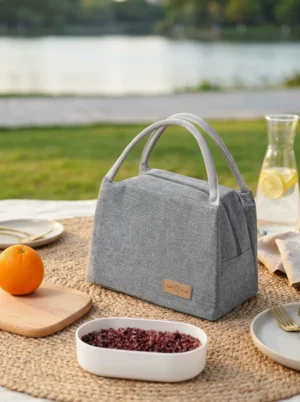 Wholesale Custom Cationic Insulated Lunch Bag | Bulk 300D Thermal Bento Tote with Aluminum Foil Lining & Dual Handles (OEM / ODM)